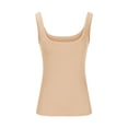 thumbnail image 4 of Tank Tops for Women 2025 New Plus Size Going Out Tops for Women Ribbed Tank Tops Sleeveless Slim Shirts Solid Color Undershirt Womens Tank Tops Beige S, 4 of 5