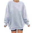 thumbnail image 1 of Penkiiy Chandail pour Femmes Mode Chandail Décontracté à Manches Longues à Col Rond pour Femmes Hauts Blouse Gris Vêtements Y2K, 1 of 4