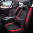 thumbnail image 1 of Maidao Car Seat Covers Full Set For Women for Volkswagen for Golf R 2012-Present 5 Seats Front Rear Cushion Protector with Pillow Black and Red, 1 of 6