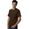 thumbnail image 1 of Hanes TAGLESS Men`s Pocket T-Shirt, L, Dark Chocolate, 1 of 1