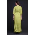 thumbnail image 3 of Bimba Rayon Ogee Ikat Printed Womens Long MaxiDressGown With Side Slit-X-Large, 3 of 6