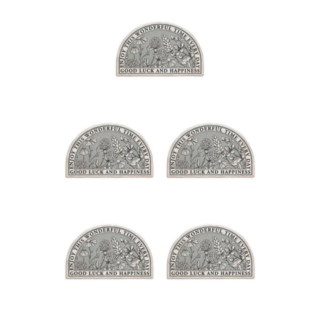 Youkk Bathroom Rugs Water Absorbent Floor Bath Mat Carpet Flower Semicircle 40x60cm 5Set