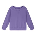 thumbnail image 4 of Timegard Girls Sweatshirts Kids Solid Color Athletic Pullover Tops Fall Casual Loose Running Clothing, 4 of 6