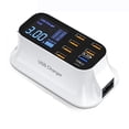 thumbnail image 1 of Quick Charge 3.0 Smart USB Type C Charger Phone USB Charger Fast Charging Desktop Socket Adapter Station Led Display ,Customer Friendly, 1 of 7