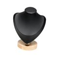 thumbnail image 2 of Necklace Display Bust Smooth Stable for Dresser Retail pu leather durable store Showroom Black S, 2 of 8
