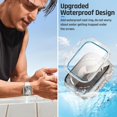 thumbnail image 3 of XiHAMA Waterproof Case Compatible with Apple Watch SE (2nd Gen) Series 6 5 4 Screen Protector, Tempered Glass Hard PC Bumper Face Cover, 3 of 7