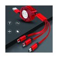 thumbnail image 4 of Mini 3 in 1 Telescopic Braided Charge Cable for iPhone Type-C Android Micro USB-Grey, 4 of 5