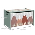 thumbnail image 3 of Qaba Toy Box with Lid, Toy Chest Storage Organizer for Bedroom, Green, 3 of 9