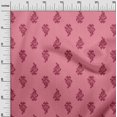 thumbnail image 2 of oneOone Cotton Poplin Fabric Leaves & Floral Block Print Fabric BTY 56 Inch Wide, 2 of 4