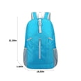 thumbnail image 3 of CxhicLuv Sac à Dos de Randonnée Pliable 12.5x18.5 Pouces Respirant, Résistant à l'Eau, Rangement Multi-Zones – Sac de Cyclisme Léger, Convient à la Randonnée, au Cyclisme, à la Course, Idéal pour les Amateurs de Sports, Bleu, 3 of 9