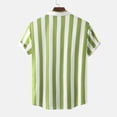 thumbnail image 4 of TopLLC Polos pour Hommes à Rayures à Manches Courtes Style Hawaïen Tropical Coupe Régulière Chemises en Coton à Boutons, 4 of 8
