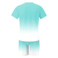 thumbnail image 5 of SHIXIAOO Male Print Short Sleeve T Shirt and Shorts Two Piece Set with All Print Print Shirt and Quarter Pants Set Pinstripe Suit Jacket Men Suite for Man Suite for Teens Graduation Suits for Men, 5 of 5