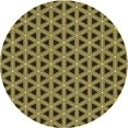 thumbnail image 1 of Ahgly Company Machine Washable Indoor Round Transitional Metallic Gold Area Rugs, 6' Round, 1 of 7