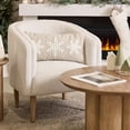 thumbnail image 2 of Bouclair Fauteuil d'Appoint en Tissu Avoine et Bois, 2 of 10