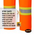 thumbnail image 4 of 5893 Flame Resistant PU Stretch Hi-Viz Rain Bib Overall, 4 of 8