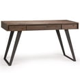thumbnail image 1 of Allora Solid Acacia Wood Desk in Rustic Natural Aged Brown, 1 of 15