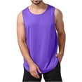 thumbnail image 3 of Yuyuzo Sleeveless Shirts for Men Round Neck Workout Tank Tops Solid Color T Shirts Loose Fitted Tees, 3 of 6