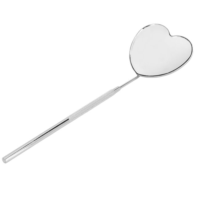 Miroir pour Cils, Poignée Moletée, Ergonomique, en Acier Inoxydable, pour Salon de Beauté, Argent