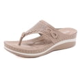 thumbnail image 2 of LSLJS Sandales pour Femmes Grande Taille Légères Chaussures Rétro Tongs de Massage Semelle Souple Pantoufles Compensées, Pantoufles pour Femmes, 2 of 9