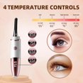 thumbnail image 4 of Heated Eyelash Curlers Fast Heat Up Within 10S 24 Hours Long Lasting Rechargeable Electric Eyelash Curler With Type C With 4 Heating Modes Anti Burn Mini Lash Curler With Led Disp,White Beauty Equi, 4 of 9