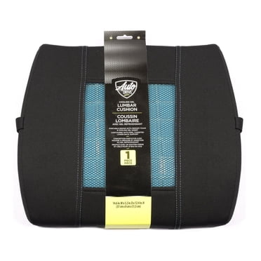 Auto Drive Gel and Memory Foam Lumbar Cushion, Black
