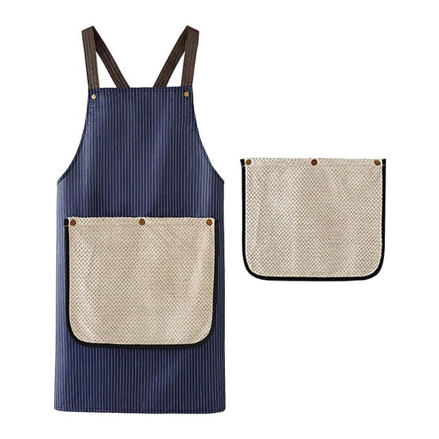 Btomtd Tabliers Imperméables avec Serviette Détachable, Bleu