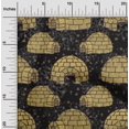 thumbnail image 2 of oneOone Cotton Silk Black Fabric Igloo Sewing Craft Projects Fabric Prints By Yard 42 Inch Wide, 2 of 4