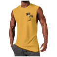 thumbnail image 1 of Ramiter Tank Tops for Men Men Microfiber Light Compression Tank Yellow,3XL, 1 of 4