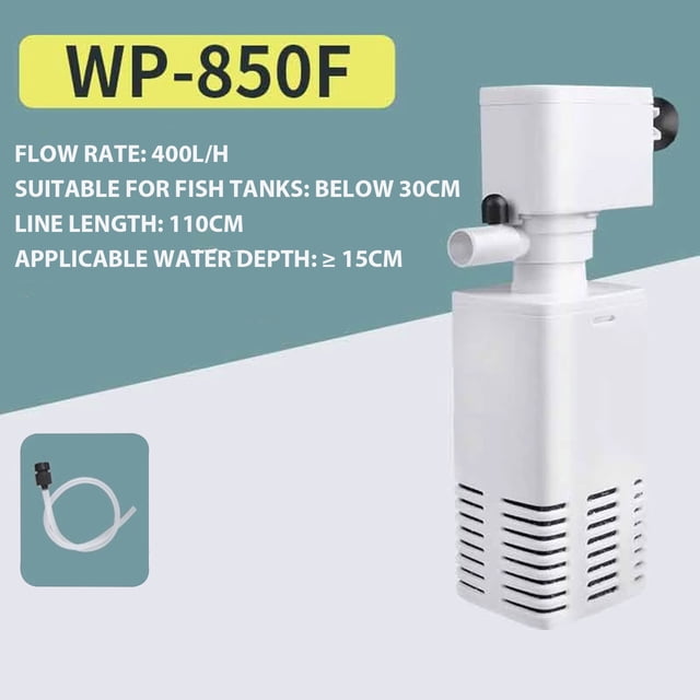 COM1950s Fish Tank Filters, Fish Tank Filters, Fish Tank Filter Three in One Filter Pump Circulation System Small Water Purification Pump Built in Aquarium, Fish Tank Filter, Fish Tank Filter