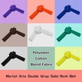 thumbnail image 3 of TOPTIE Karate TaeKwonDo Belt, Martial Arts Double Wrap Solid Rank Belt-Green-Size 5, 3 of 7