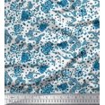 thumbnail image 1 of Soimoi Georgette Viscose Fabric Floral & Leopard Animal Skin Decor Fabric Printed Yard 42 Inch Wide, 1 of 3