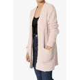 thumbnail image 3 of TheMogan Women's PLUS Loose Fit Popcorn Knit Long Sleeve Pocket Open Sweater Cardigan, 3 of 6