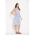 thumbnail image 3 of Oussum Robe Tube Courte pour Femmes Sans Manches, Robes d'Été, Bleu et Blanc, 3 of 7
