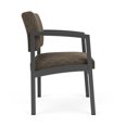 thumbnail image 4 of Lenox Steel Reception Waiting Oversize Guest Chair / Charcoal Steel / Brown, 4 of 5