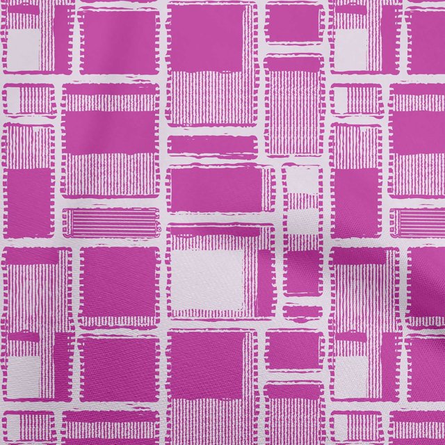 oneOone Cotton Poplin Purple Fabric Geometrical Sewing Craft Projects Fabric Prints By Yard 56 Inch Wide
