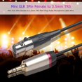 thumbnail image 4 of Mini XLR 3Pin Female to 3.5mm TRS Male Plug Audio Microphone Cable (1m), 4 of 8
