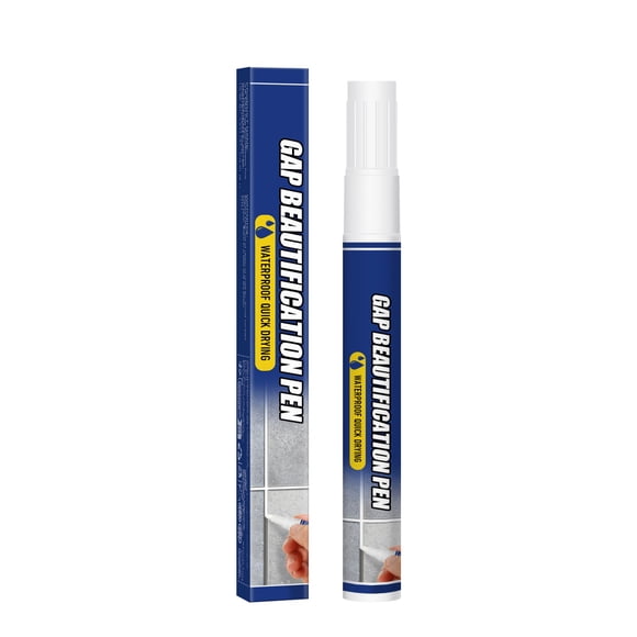 Aqestyerly Tile Grout Pen Waterproof White Grout Marker Drying Tile Repair Pen for Bathroom Kitchen Shower Floor Restores Tile Grout Lines 10Ml