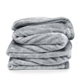 thumbnail image 3 of Nestl Ultra Plush Heavy Thick Raschel Imitation Mink Bed Blanket, 82 x 102, Silver, 3 of 5