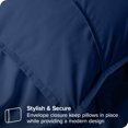 thumbnail image 4 of Bare Home Pillow Sham Set - Premium 1800 Collection - Double Brushed - Euro, Dark Blue, 4 of 7