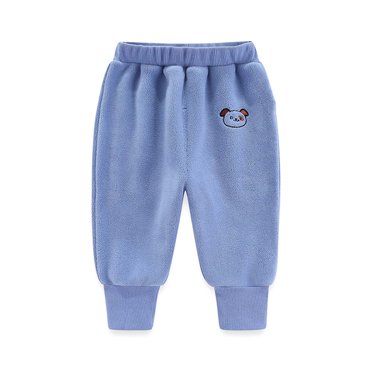 LSLJS Toddler Baby Boys Girls Solid Color Plush Cute Winter Casual Keep Warm Pants, Children Pants