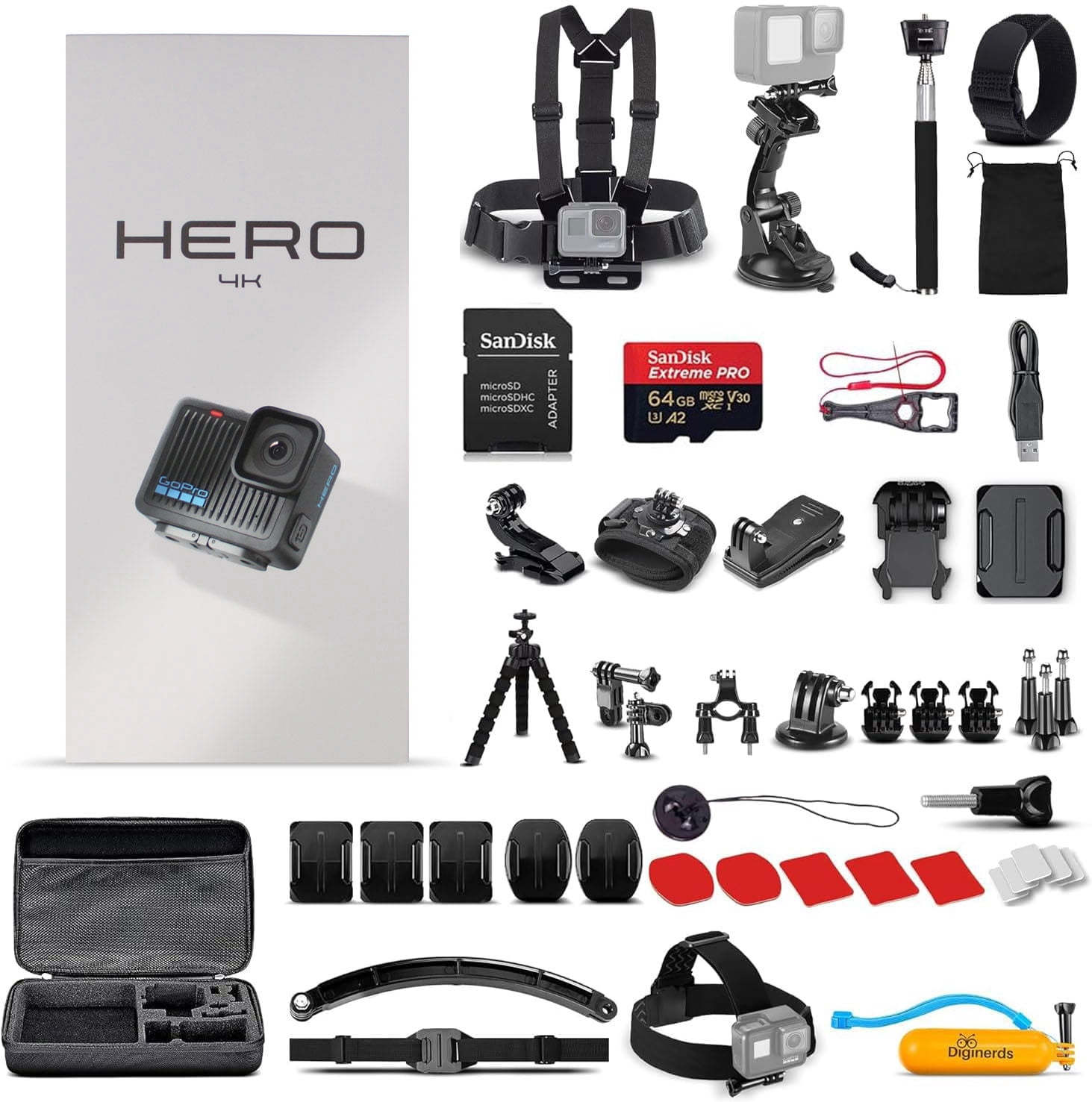 GoPro HERO (Go Pro HERO) Compact Black Waterproof Action Camera