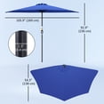 thumbnail image 3 of Outsunny Pare-Soleil Extérieur Demi-Rond de 9 Pi pour Fenêtre avec 5 Baleines, Bleu Foncé, 3 of 10