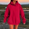 thumbnail image 1 of IMENGL Oversized Winter cotton hooded pullover sweatshirt, Red XL, Size M-5XL, 1 of 5
