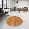 thumbnail image 4 of Ahgly Company Tapis d'Intérieur Lavable en Machine Carré Transitionnel Orange Foncé, 3 Pieds Carré, 4 of 7