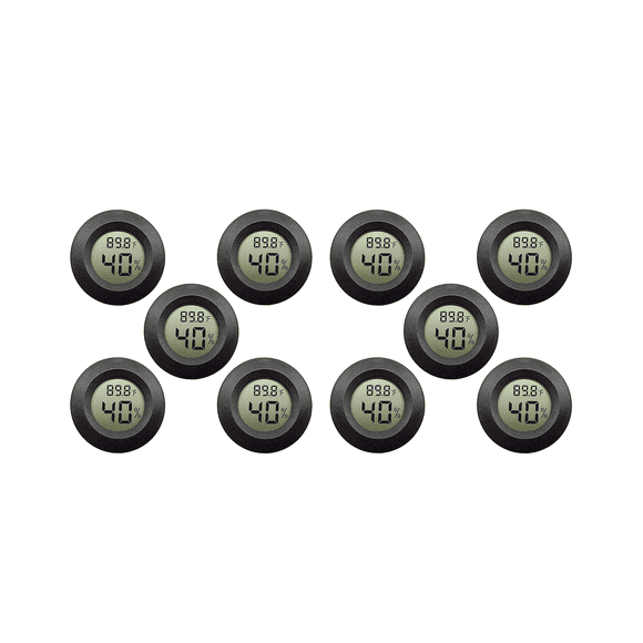 10-Pack Hygrometer Thermometer Digital LCD Monitor Humidity Meter Gauge for Humidifiers Dehumidifiers