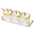 thumbnail image 1 of GROWTH TANK Divided Dried Fruit Plates Nuts Storage Tray Multipurpose for Cafe Shop Home Clear 3 Grids, 1 of 9