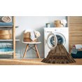 thumbnail image 2 of Ahgly Company Tapis d'Intérieur Lavable à la Machine, Carré, Transitionnel, Brun Cannelle, Tapis de Zone, 3 Pieds Carré, 2 of 7