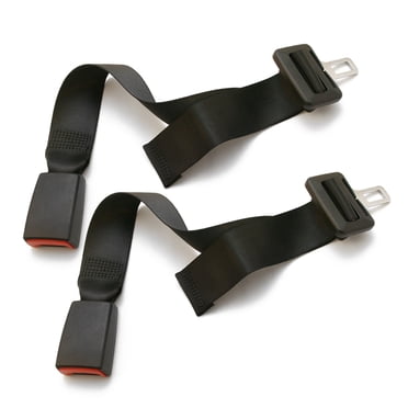 Rallonge de Ceinture de Sécurité Réglable Certifiée E4 - Type A, Noire, 9-26 Pouces/ 23-66 cm (Lot de 2) de Seat Belt Extender Pros