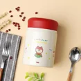 thumbnail image 2 of Cute Cartoon Stainless Steel Thermal Food Jar for Kids & Girls - Compact, Portable Small Capacity Vacuum Flask for Hot Porridge, Soup & Beverages - Ideal for School, Outdoor Activities (Red Lid Fox, 2 of 5