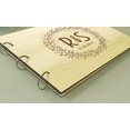 thumbnail image 2 of Wood Engraved Photo Album Anniversary Scrapbook Personalized Rustic Wedding Guest Book, 2 of 6